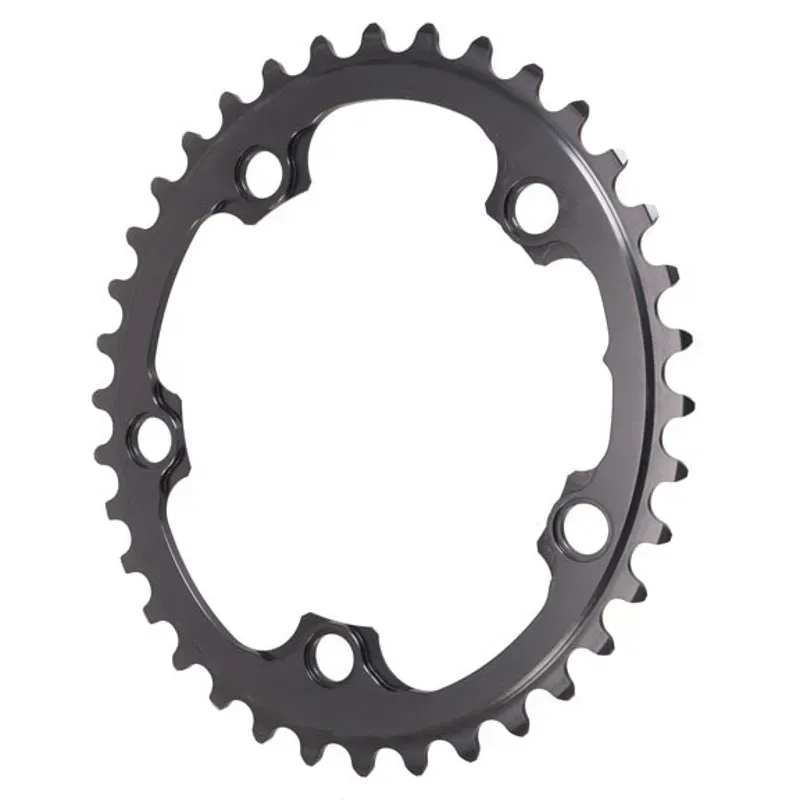 Absolute Black Winter Oval 5x110-bcd 36-tooth Road Chainring in Grey